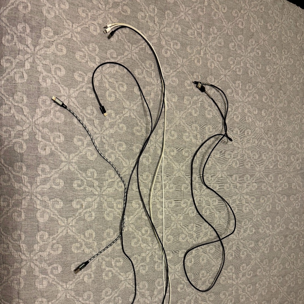 Six USB To Lightning Cables